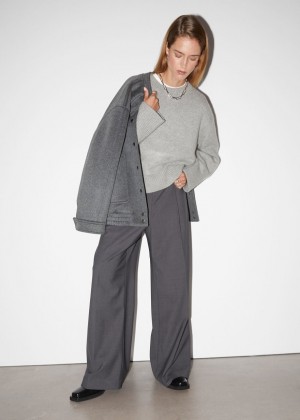 Sveter & Other Stories Cashmere Knit Jumper Damske Siva | SK-MA1483759