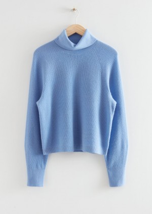 Sveter & Other Stories Cashmere Turtleneck Damske Modre | SK-LK9023761