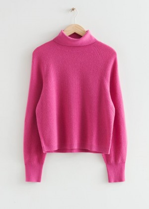 Sveter & Other Stories Cashmere Turtleneck Damske Ruzove | SK-RP1790648