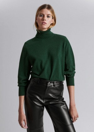 Sveter & Other Stories Merino Turtleneck Knit Damske Tmavo Zelene | SK-EC1738469