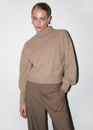 Sveter & Other Stories Mock Neck Damske Hnede | SK-UG8736109