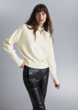 Sveter & Other Stories Mock Neck Damske Krém | SK-KF4391287