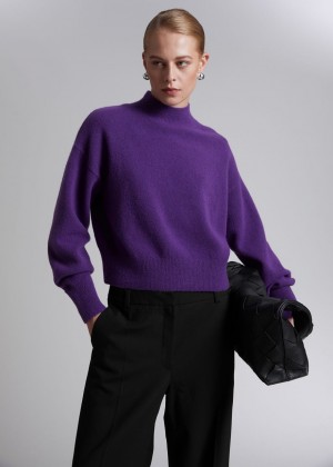 Sveter & Other Stories Mock Neck Damske Nachový | SK-SF4782639