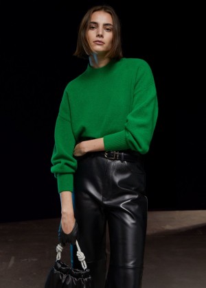 Sveter & Other Stories Mock Neck Damske Svetlo Zelene | SK-QT4863027