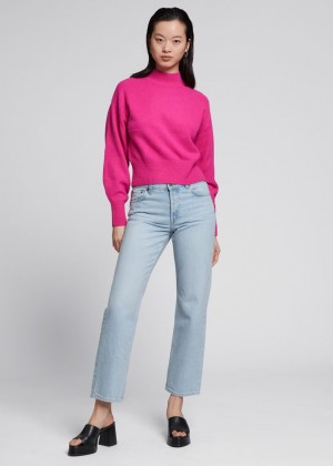 Sveter & Other Stories Mock Neck Damske Svetlo Ruzove | SK-GB6851473