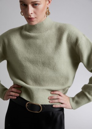 Sveter & Other Stories Mock Neck Damske Svetlo Hnedožltý | SK-NI7248190