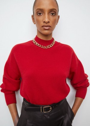Sveter & Other Stories Mock Neck Damske Červené | SK-VU4725380