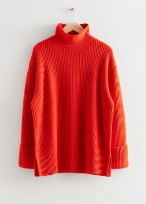 Sveter & Other Stories Oversized Turtleneck Knit Damske Oranžové | SK-DL7348206