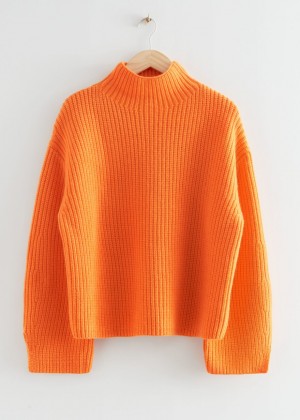 Sveter & Other Stories Oversized Vlna Knit Damske Oranžové | SK-QF5280174