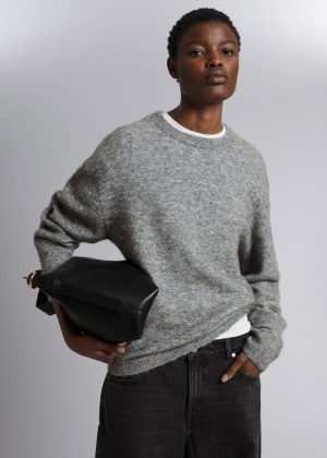 Sveter & Other Stories Relaxed Alpaca Knit Damske Siva | SK-LX3694205