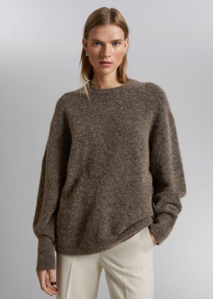 Sveter & Other Stories Relaxed Alpaca Knit Damske Hnede | SK-YT8265701