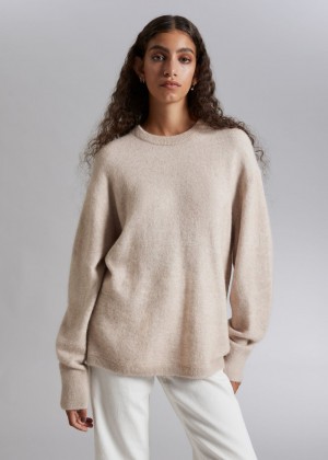 Sveter & Other Stories Relaxed Alpaca Knit Damske Hnede | SK-WT1276830