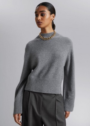Sveter & Other Stories Relaxed Fit Cashmere Damske Tmavo Siva | SK-XO3416207