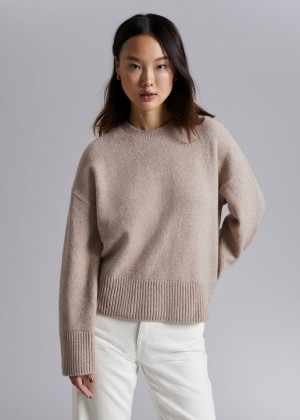Sveter & Other Stories Relaxed Fit Pletené Damske Hnede | SK-DM3148025