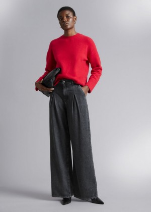 Sveter & Other Stories Relaxed Fit Pletené Damske Červené | SK-AZ1038527