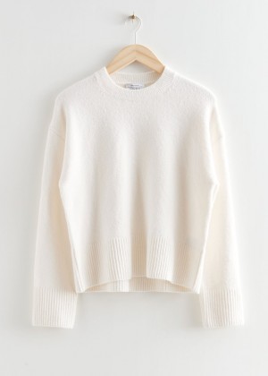 Sveter & Other Stories Relaxed Fit Pletené Damske Biele | SK-DR1549870