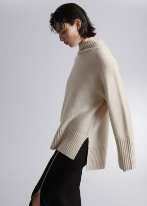 Sveter & Other Stories Turtleneck Knit Damske Béžové | SK-PK7036458