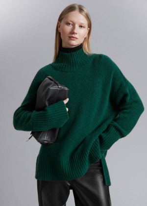 Sveter & Other Stories Turtleneck Knit Damske Tmavo Zelene | SK-LY9428730