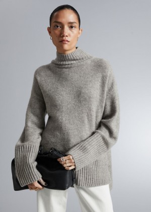 Sveter & Other Stories Turtleneck Knit Damske Siva | SK-OW1962738