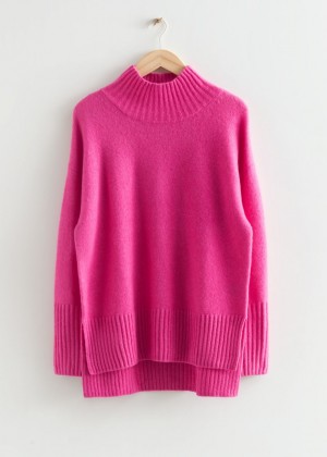 Sveter & Other Stories Turtleneck Knit Damske Ruzove | SK-WP4851370