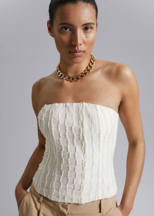 Topy & Other Stories Corset Damske Biele | SK-PD0672815