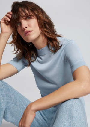 Topy & Other Stories Delicate Knit Damske Svetlo Modre | SK-FP1486725