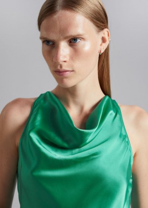 Topy & Other Stories Draped Front Damske Svetlo Zelene | SK-GA5421869