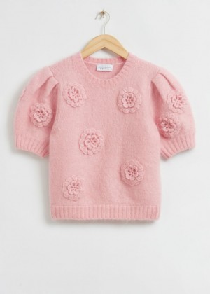 Topy & Other Stories Loose-Fit Rose Pletené Damske Ruzove | SK-LG4158203