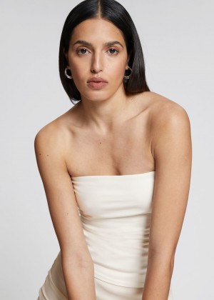 Topy & Other Stories Strapless Tube Damske Biele | SK-VU0829516