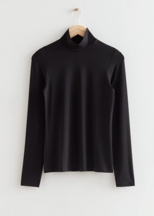 Topy & Other Stories Turtleneck Damske Čierne | SK-WD0874569