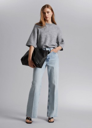 Tricko & Other Stories Boxy Alpaca Knit Damske Siva | SK-GM6503927